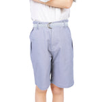 Light Blue Plain Classic Shorts for Boys Image
