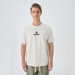 Gray White Printed Street Look T.Shirt for Men Image