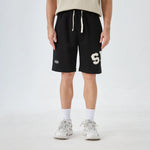 Black Printed Street Look Shorts for Men Image