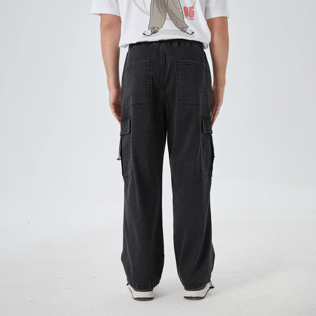 Washed Jeans Street Look Pants for Men Image