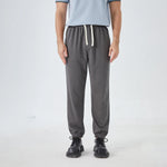 Dark Gray Badge Street Look Pants for Men Image