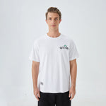 Bleached White Printed Street Look T.Shirt for Men Image