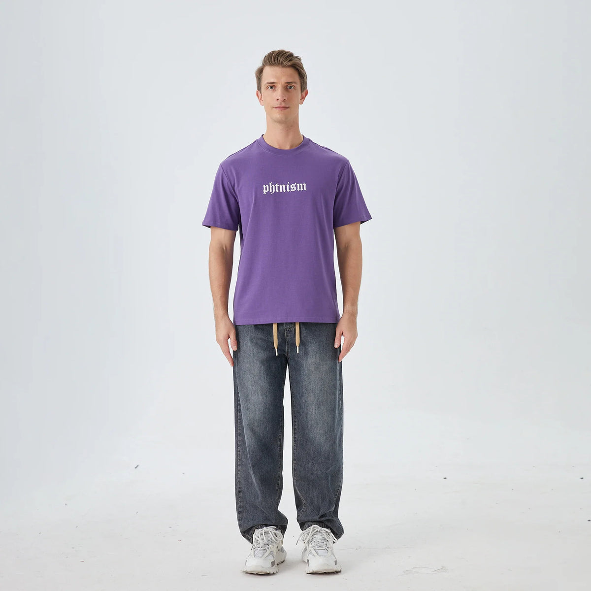 Washed Jeans Street Look Pants for Men Image
