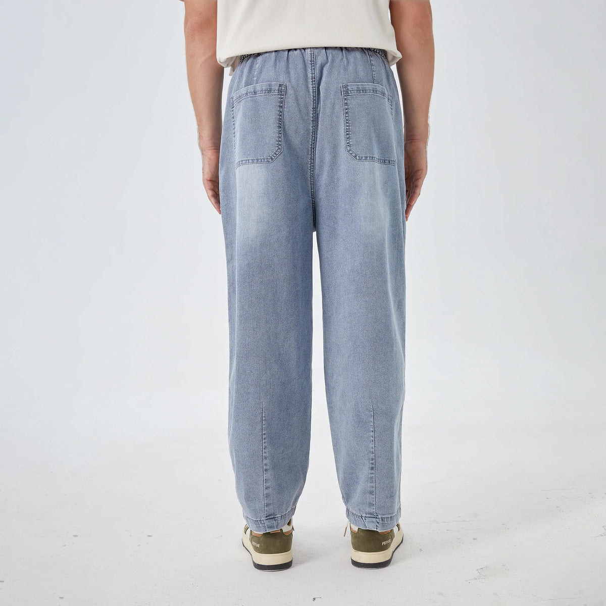 Washed Jeans Street Look Pants for Men Image