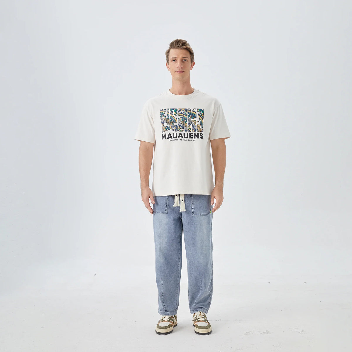 Washed Jeans Street Look Pants for Men Image