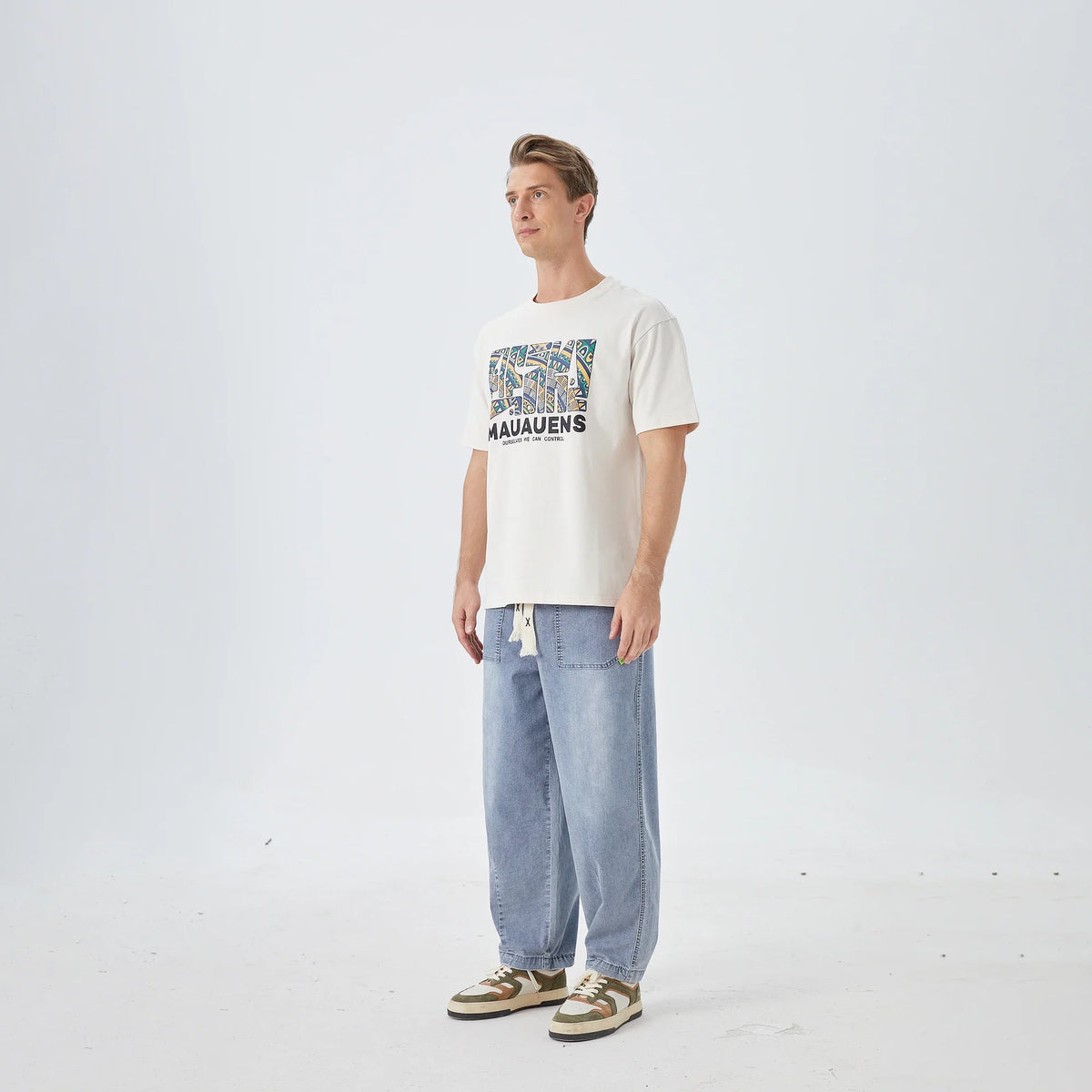 Washed Jeans Street Look Pants for Men Image