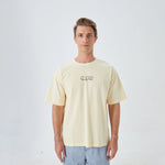 Light Yellow Printed Street Look T.Shirt for Men Image