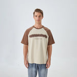 Coffee Printed Street Look T.Shirt for Men Image
