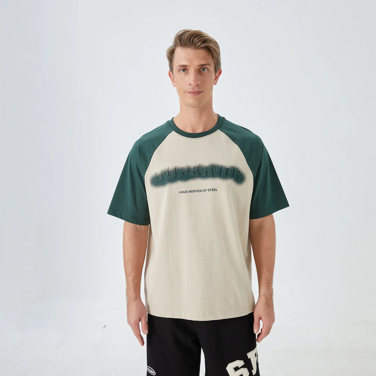 Green Printed Street Look T.Shirt for Men Image