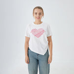 White Printed Street Look T.Shirt for Women Image