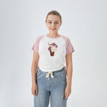 White Printed Street Look T.Shirt for Women Image