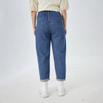 Washed Jeans Street Look Pants for Women Image