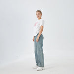 Washed Jeans Street Look Pants for Women Image