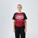 Red Printed Street Look T.Shirt for Women Image
