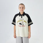 Off White Printed Street Look Polo Shirt for Women Image