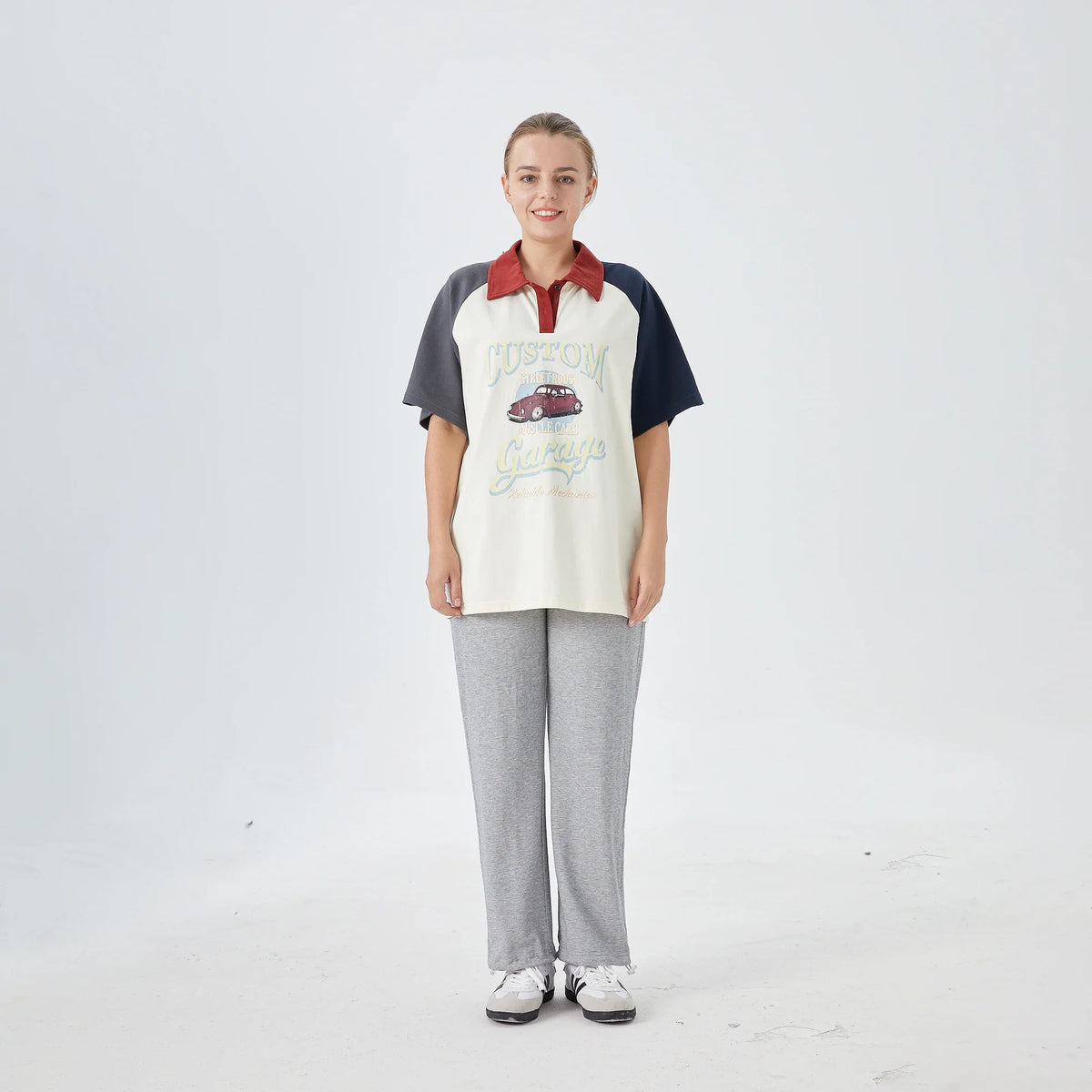 Printed Street Look Polo Shirt for Women Image