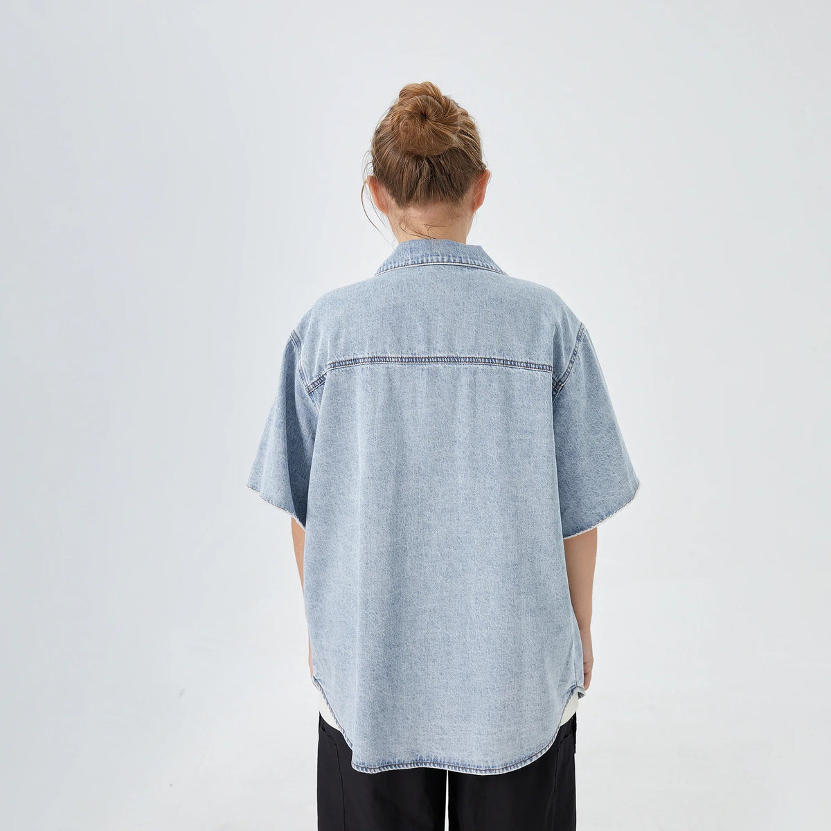 Washed Jeans Street Look Shirt for Women Image