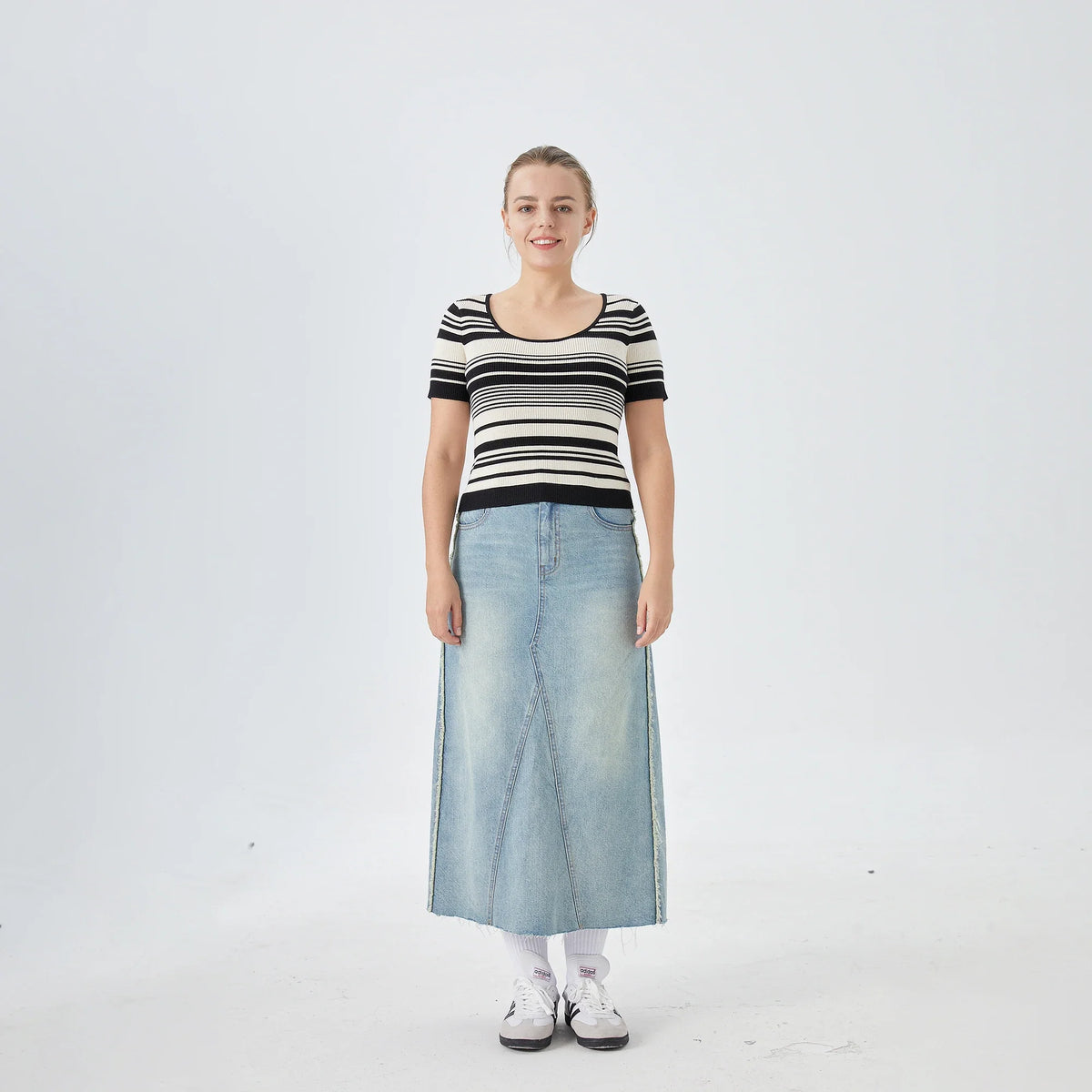 Striped Street Look Sweater for Women Image