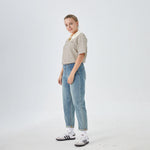 Washed Jeans Street Look Pants for Women Image