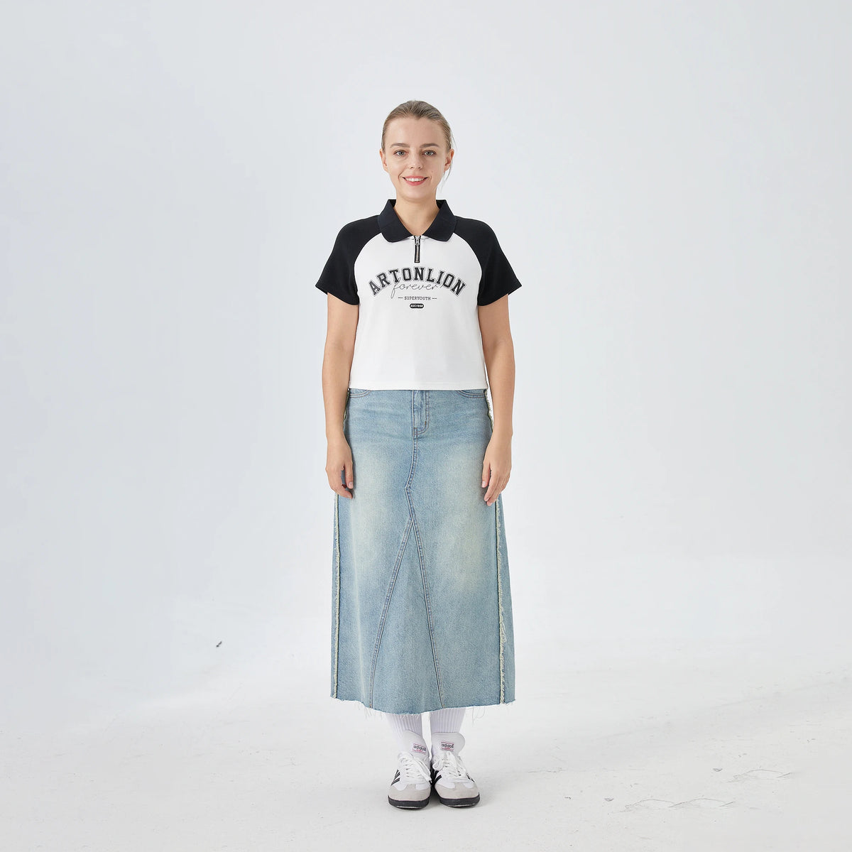 Washed Jeans Street Look Skirt for Women Image