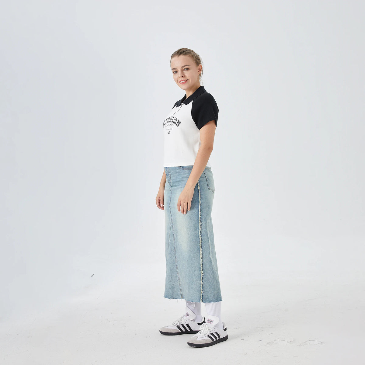 Washed Jeans Street Look Skirt for Women Image