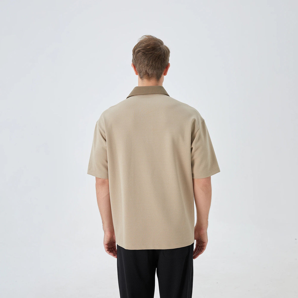 Color Blocked Street Look Polo Shirt for Men Image