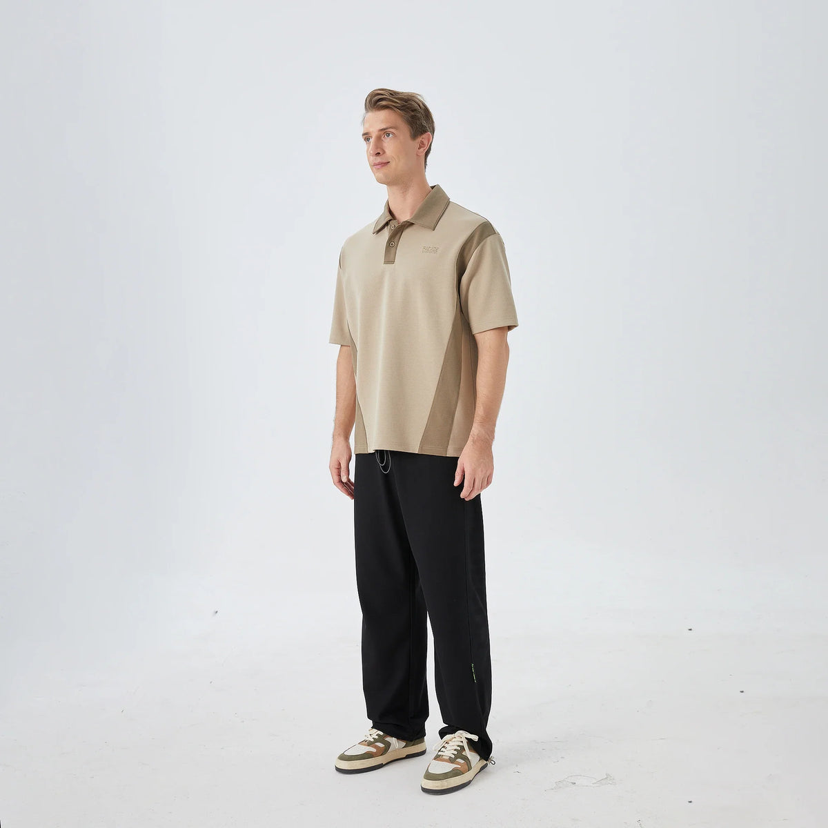 Color Blocked Street Look Polo Shirt for Men Image