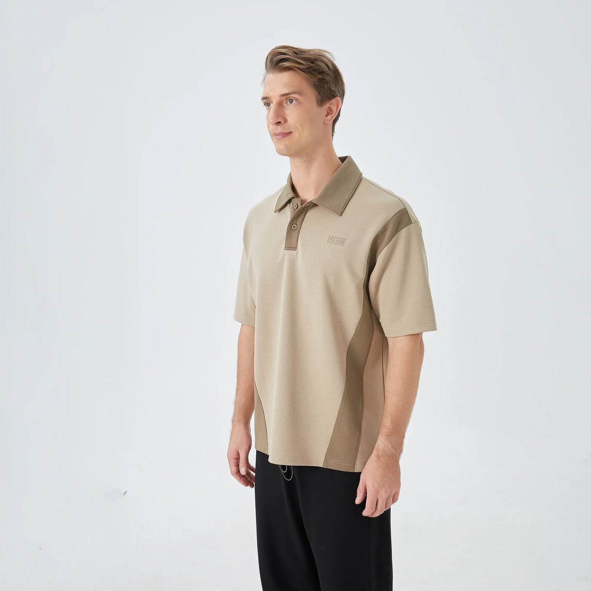 Color Blocked Street Look Polo Shirt for Men Image