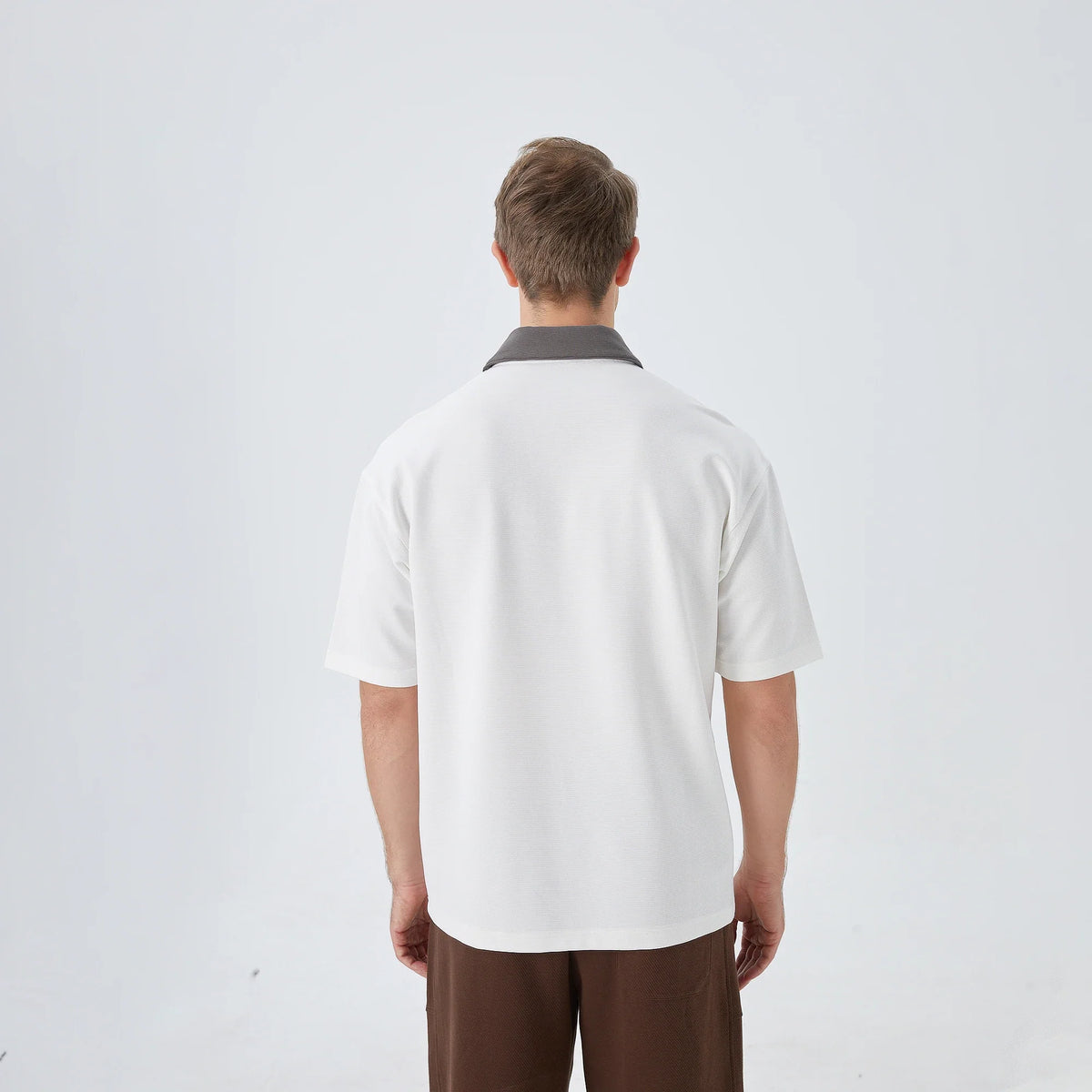 Color Blocked Street Look Polo Shirt for Men Image