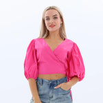 Rose Plain Fashion Blouse for Women Image