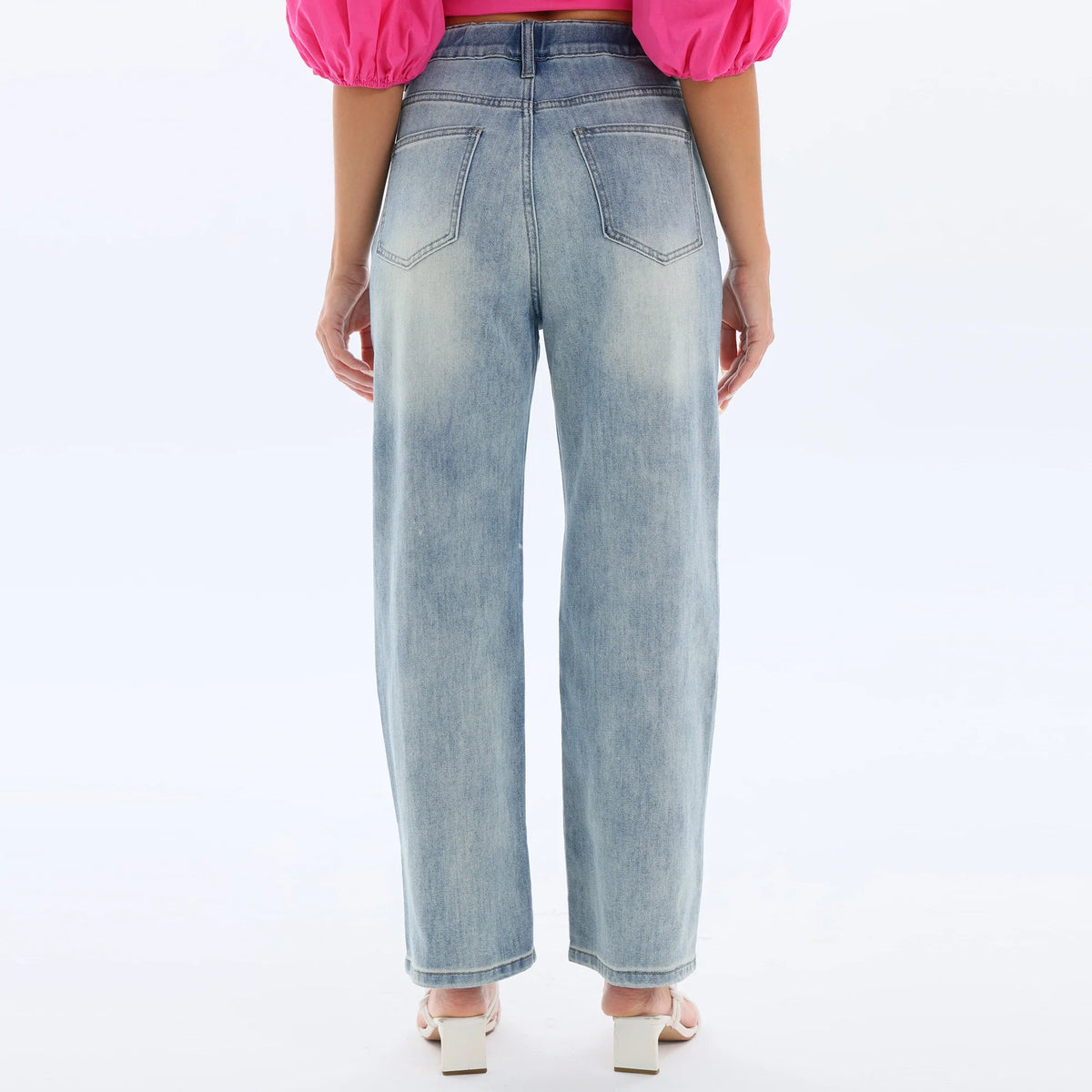 Washed Jeans Fashion Pants for Women Image