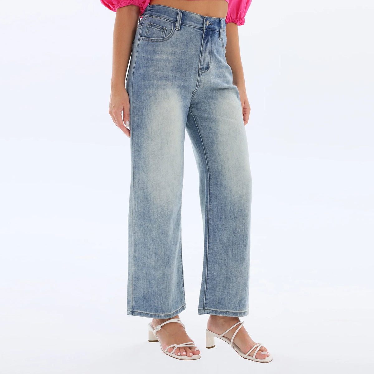 Washed Jeans Fashion Pants for Women Image