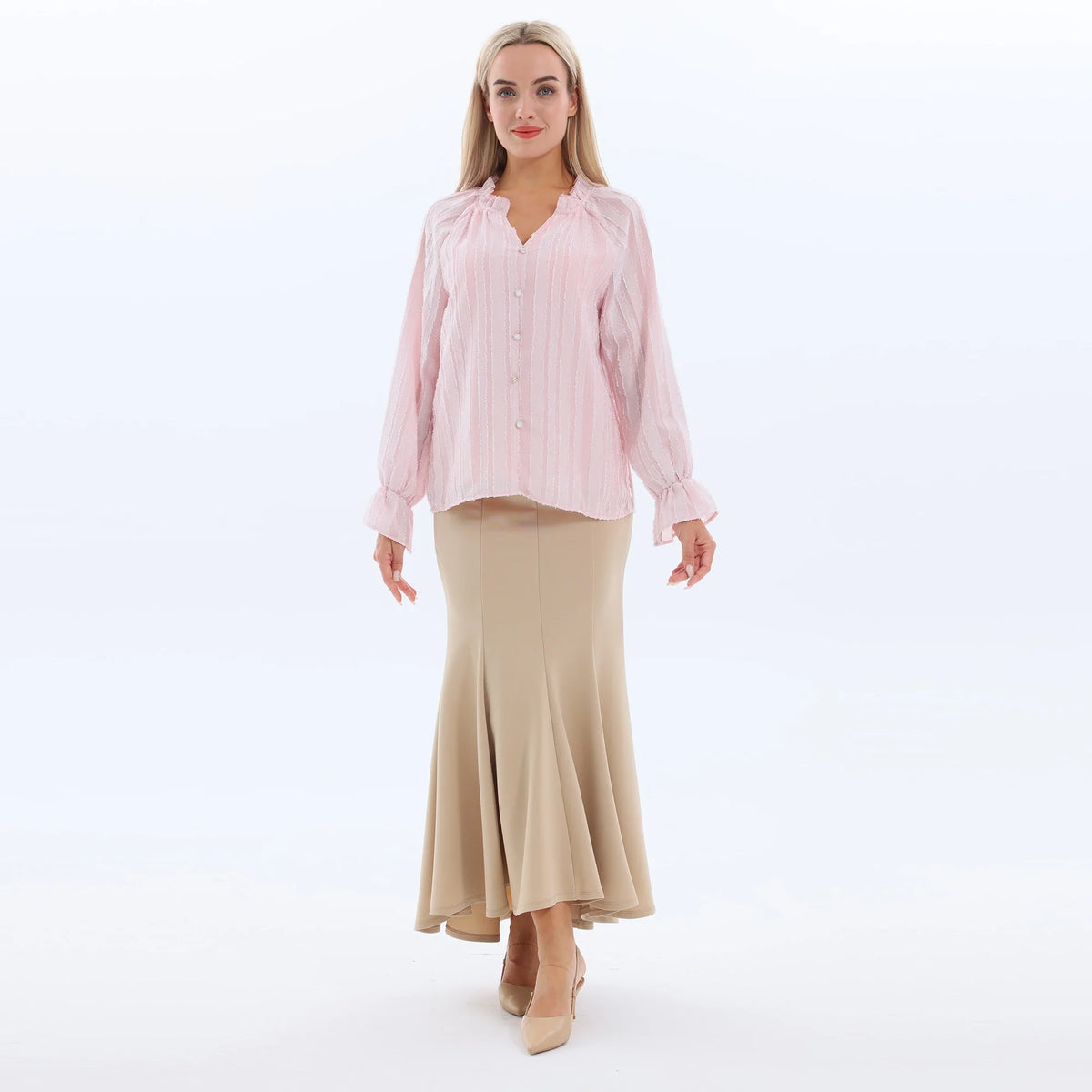Jacquard Fashion Blouse for Women Image