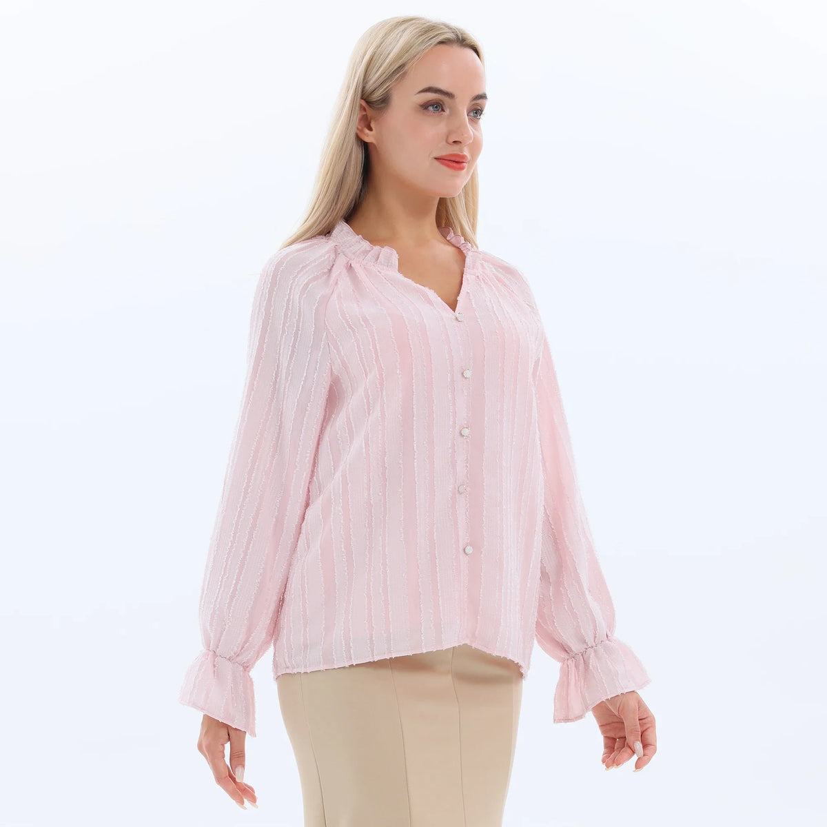Jacquard Fashion Blouse for Women Image