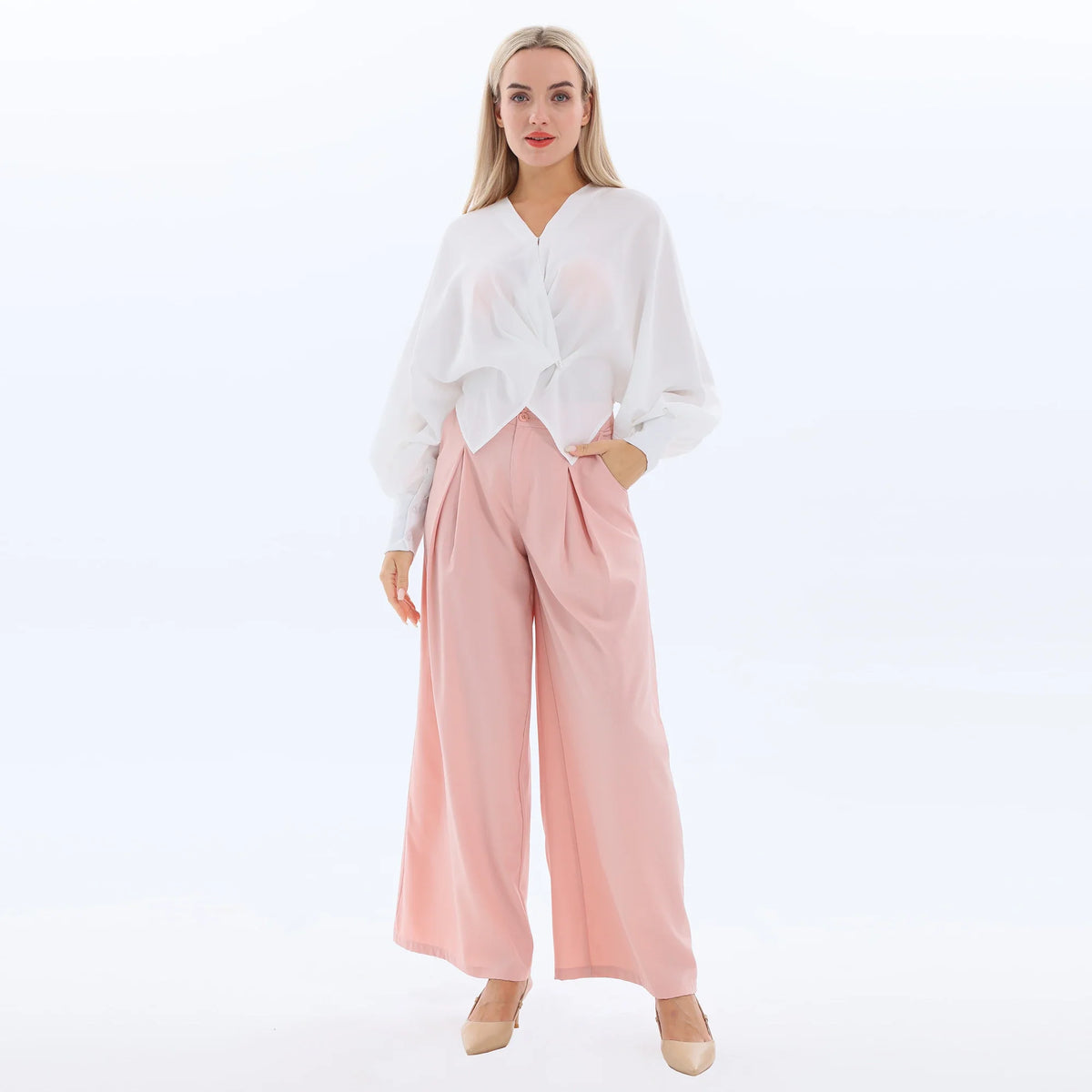 Plain Fashion Blouse for Women Image
