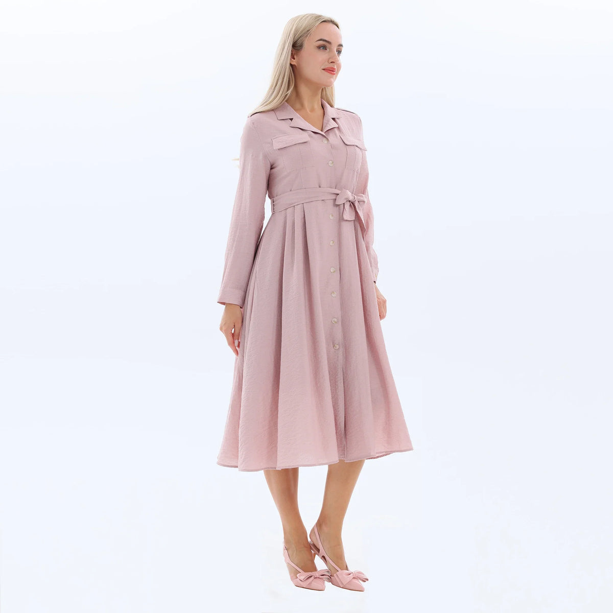 Plain Fashion Dress for Women Image