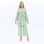 Light Green Plain Hijab Set 2Pc for Women Image
