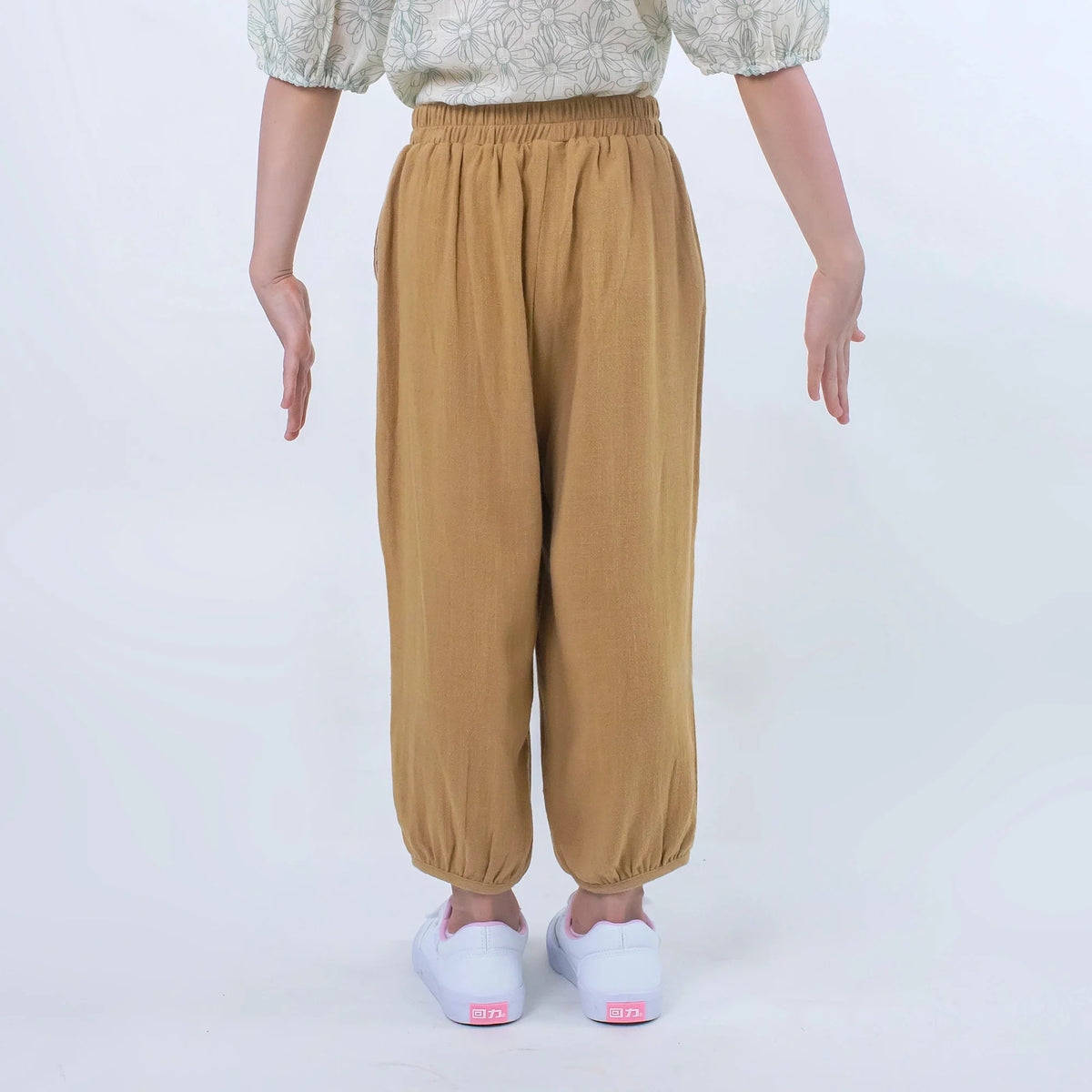 Plain Linen Pants for Girls Image