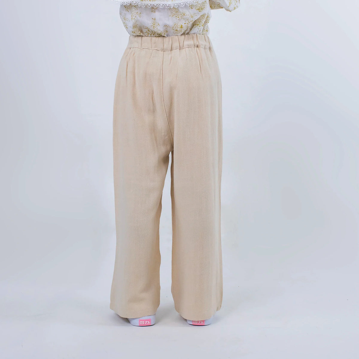 Solid Linen Pants for Girls Image