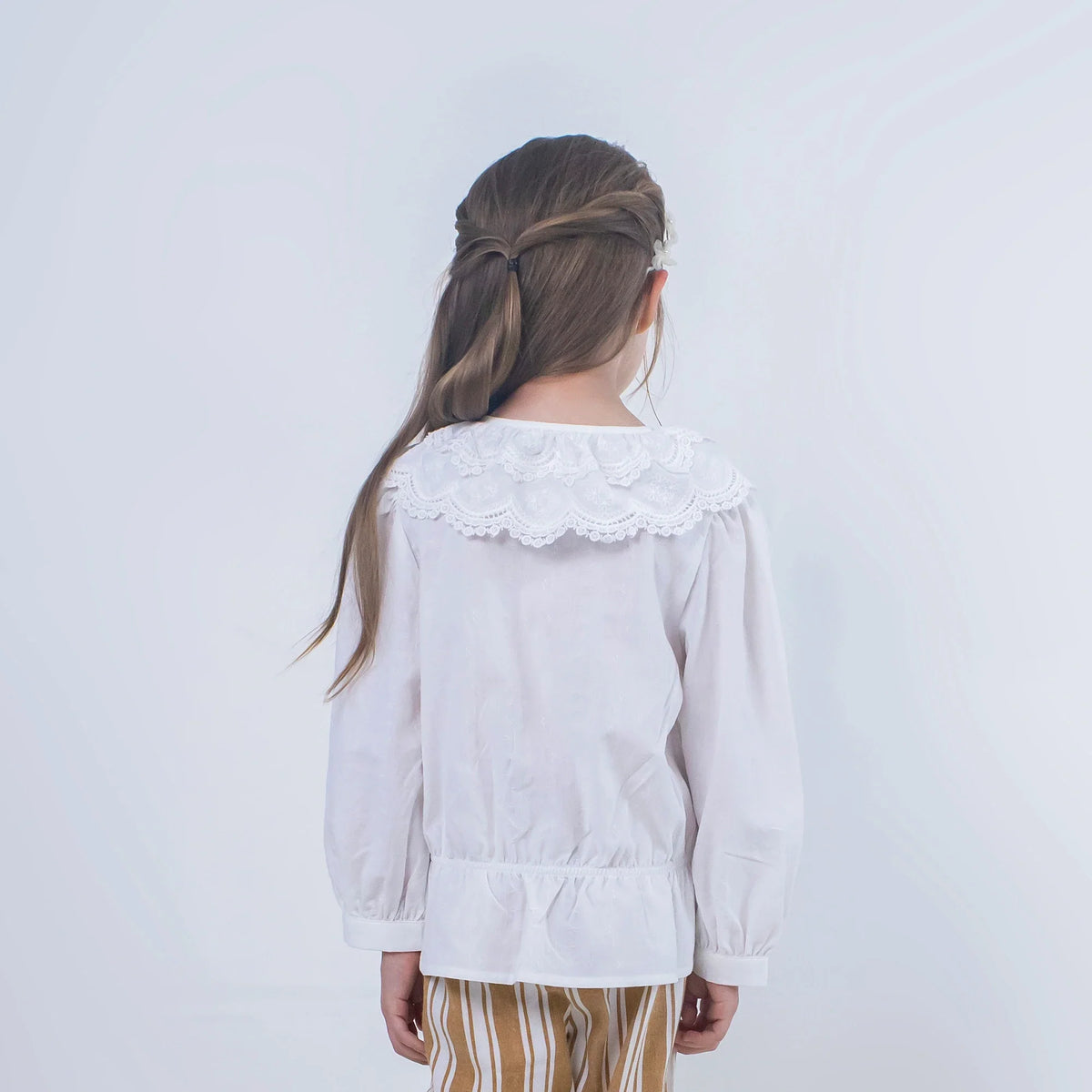 laced Linen Shirt for Girls Image
