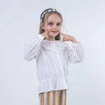 laced Linen Shirt for Girls Image