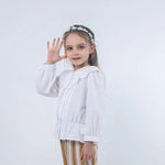 laced Linen Shirt for Girls Image