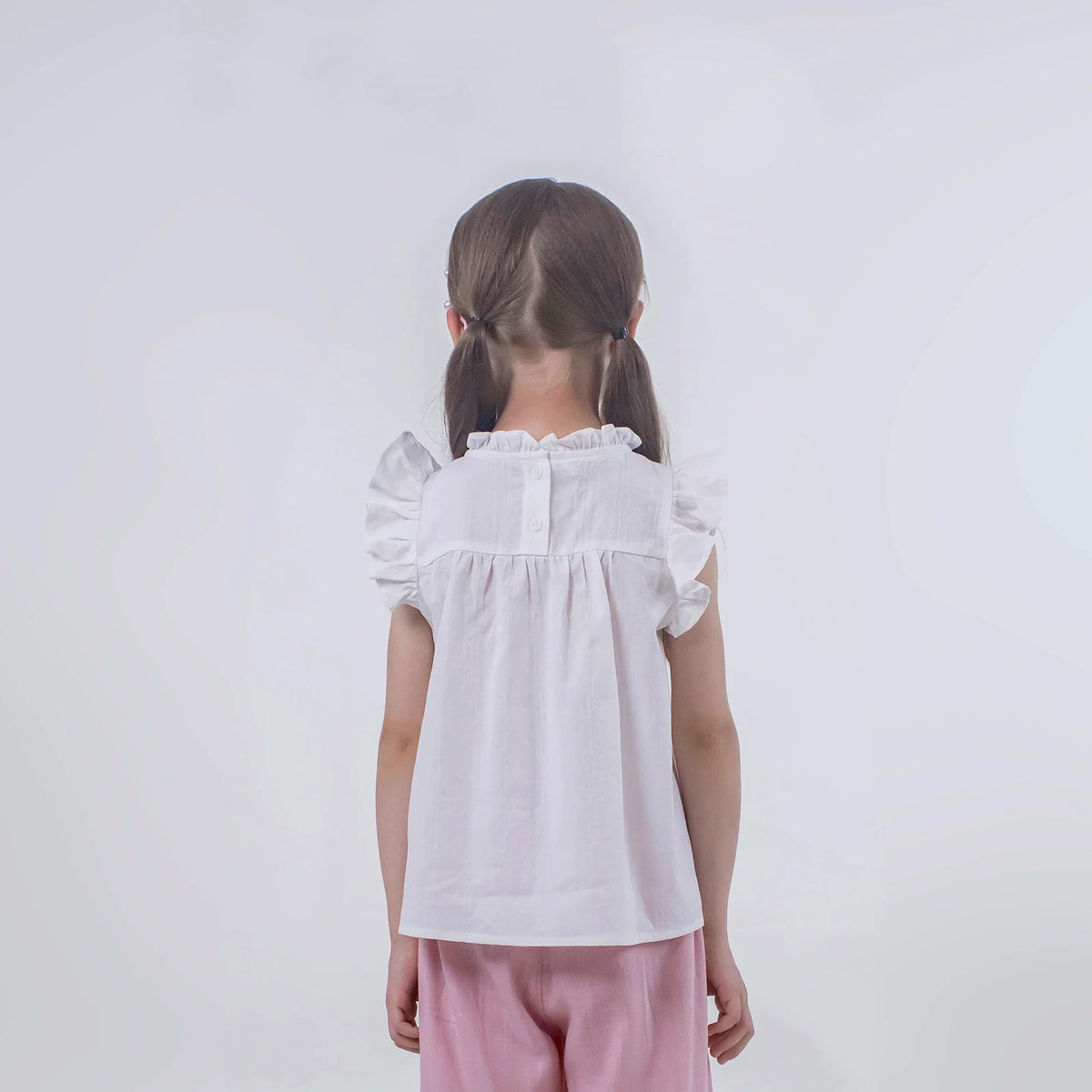 Jacquard Linen Blouse for Girls Image