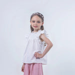 Jacquard Linen Blouse for Girls Image