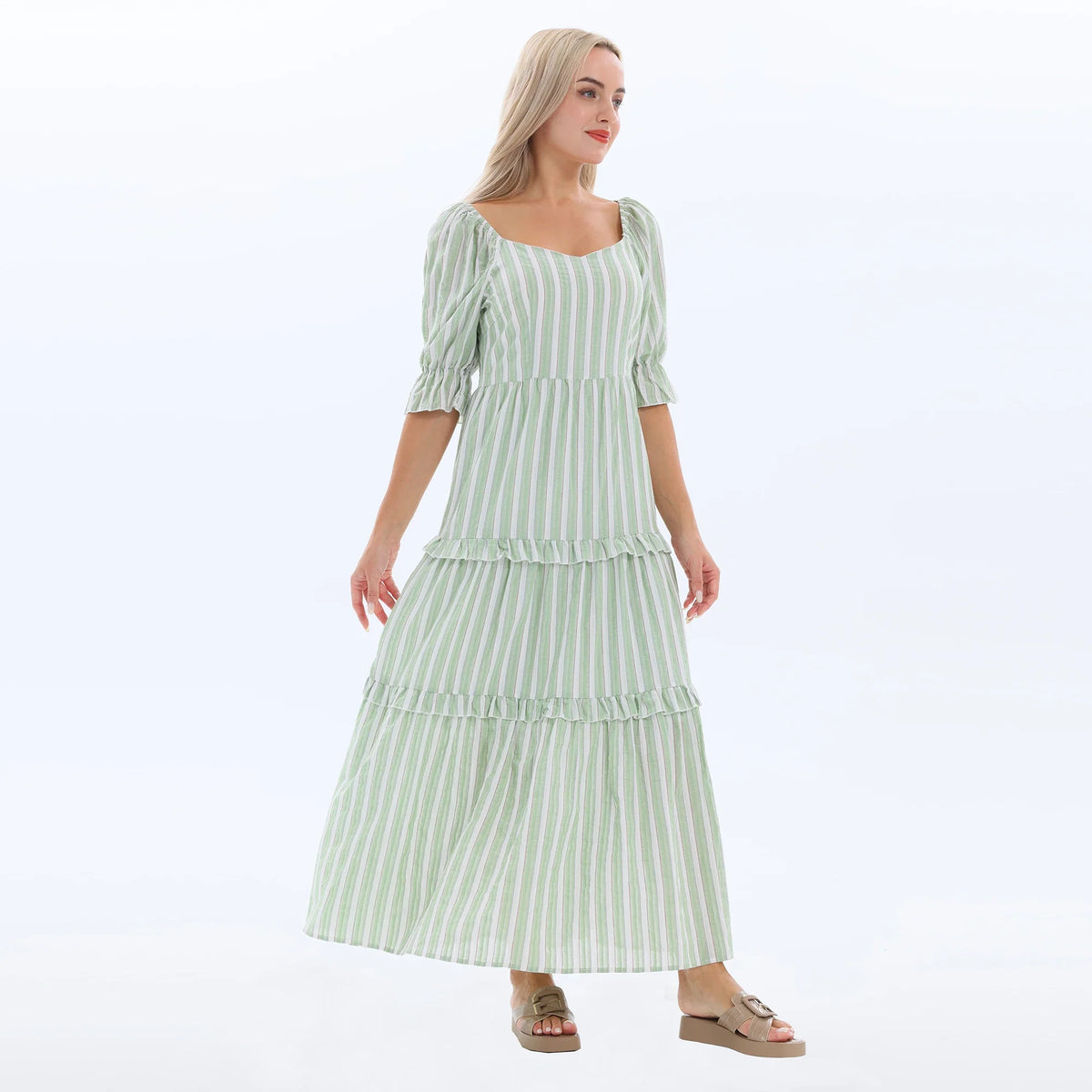 Striped Summer Dress for Women Image