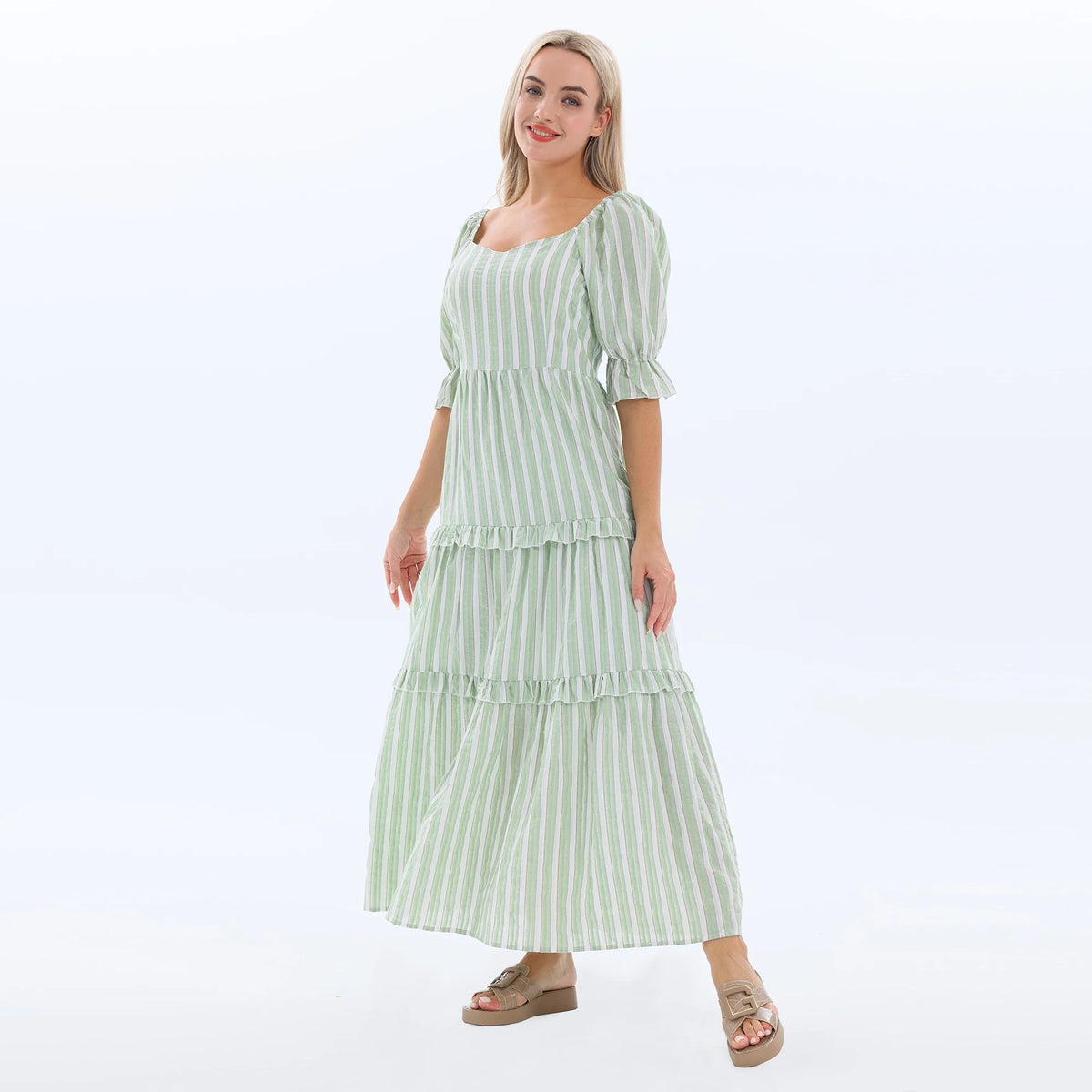 Striped Summer Dress for Women Image