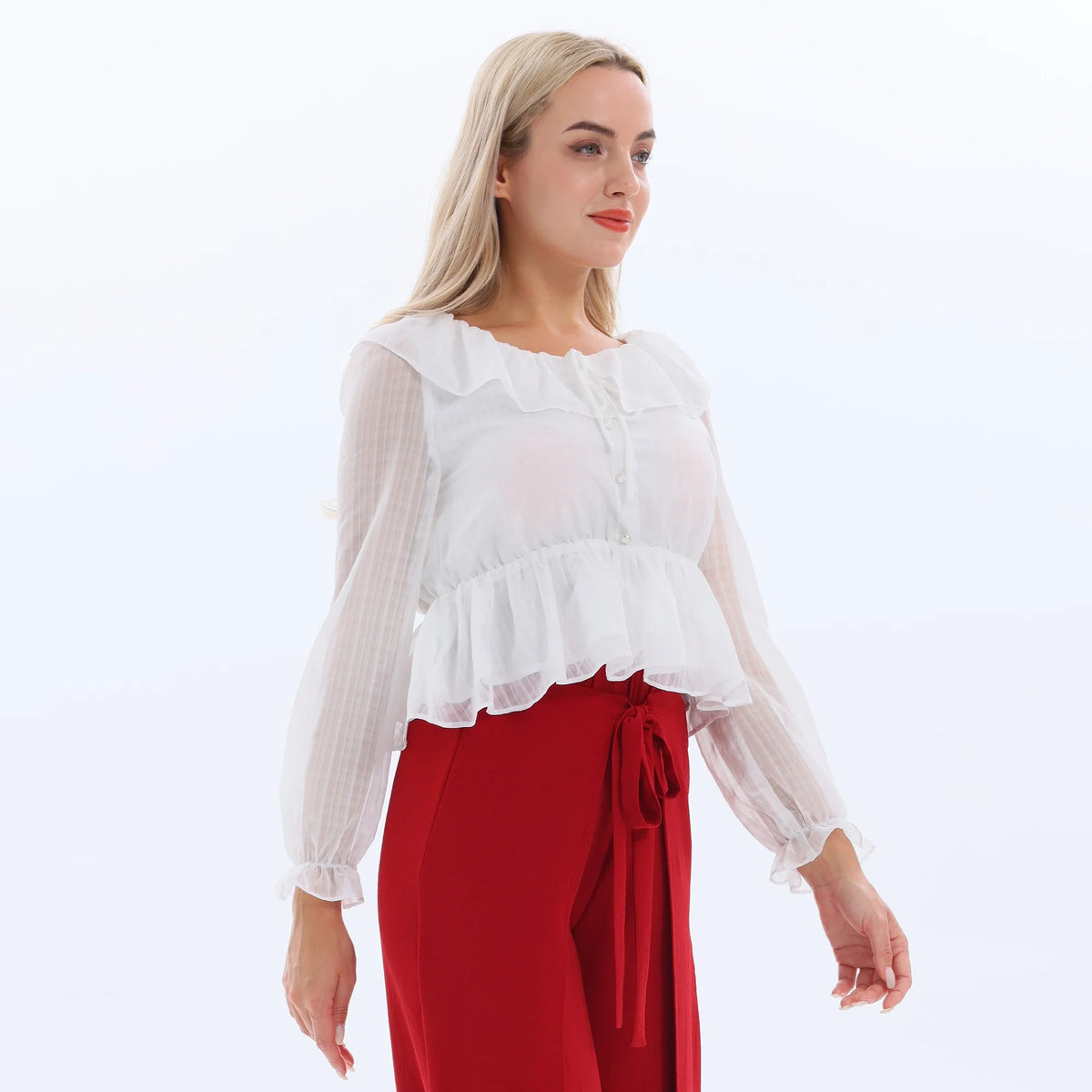 Laced Summer Blouse for Women Image