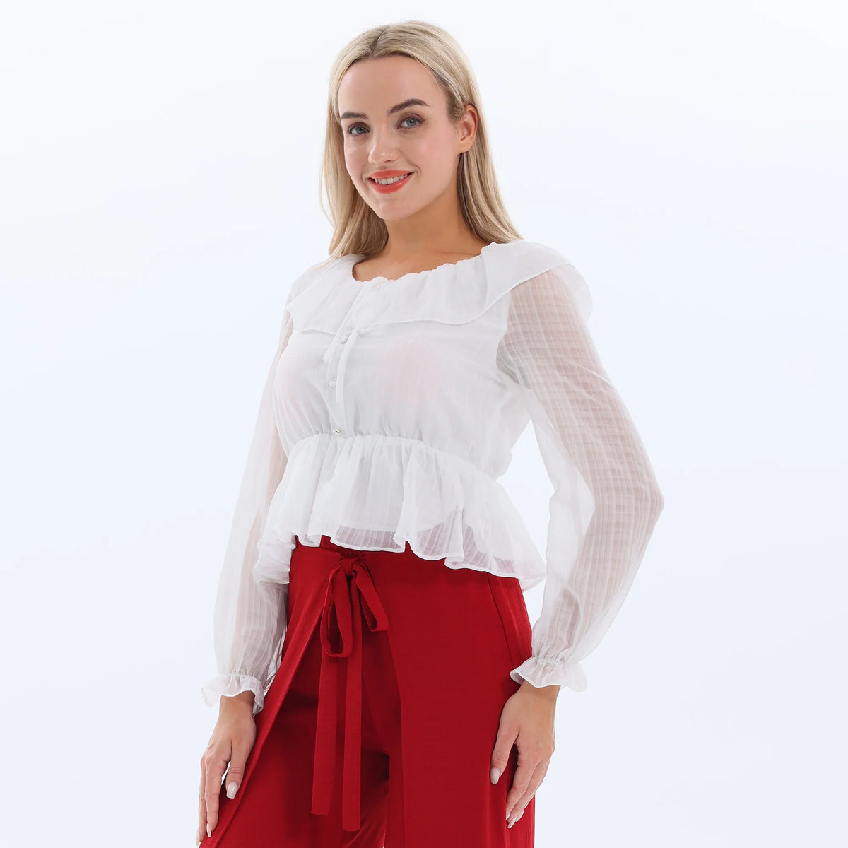 Laced Summer Blouse for Women Image