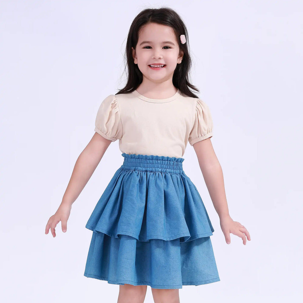 Beige T.Shirt for Girls Image