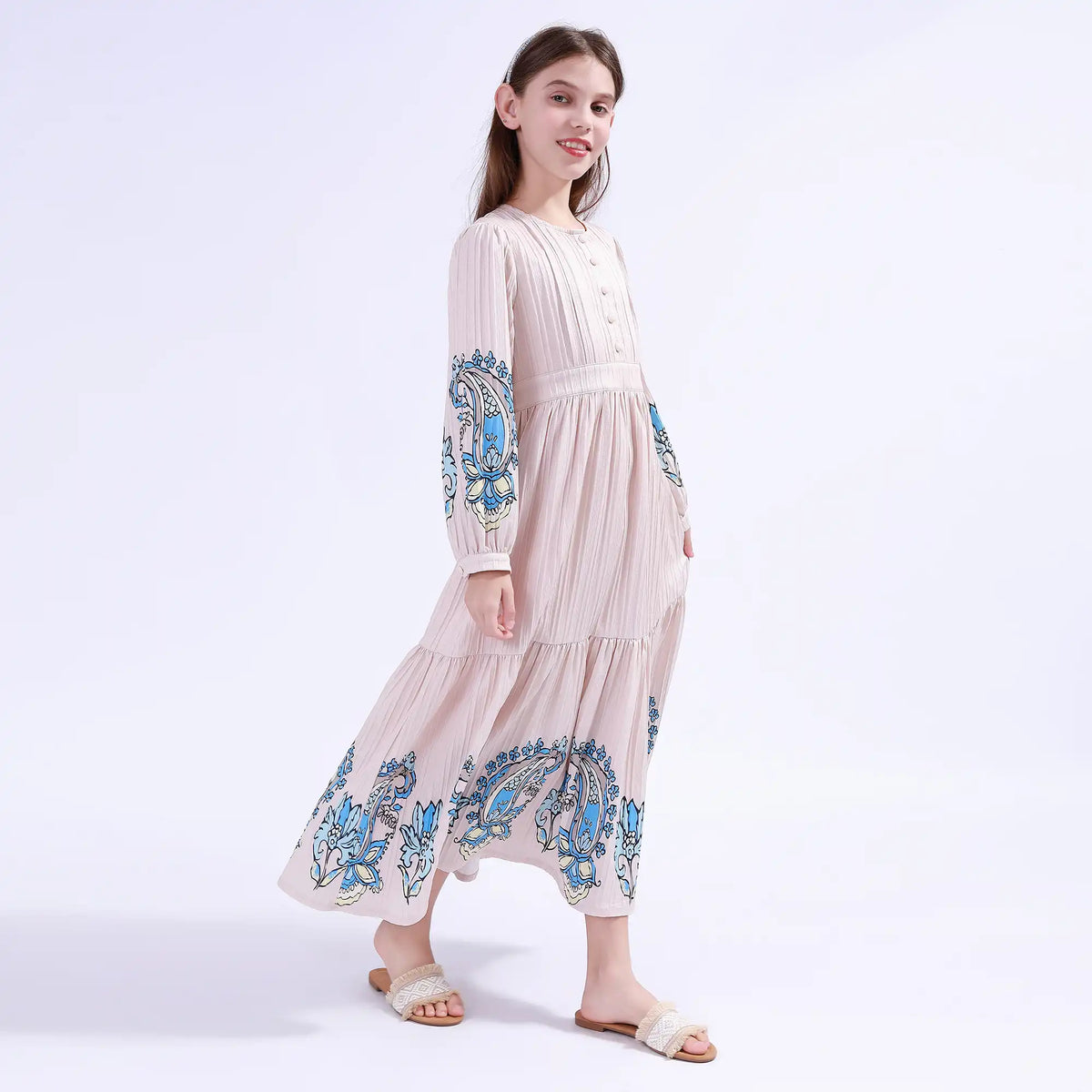 Beige Kalush Dress for Girls Image